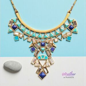 Stella & Dot Mosaic Stone Tile Necklace